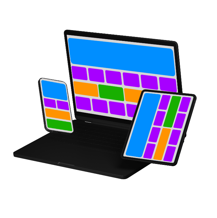 Loja virtual responsiva em celular, tablet e desktop