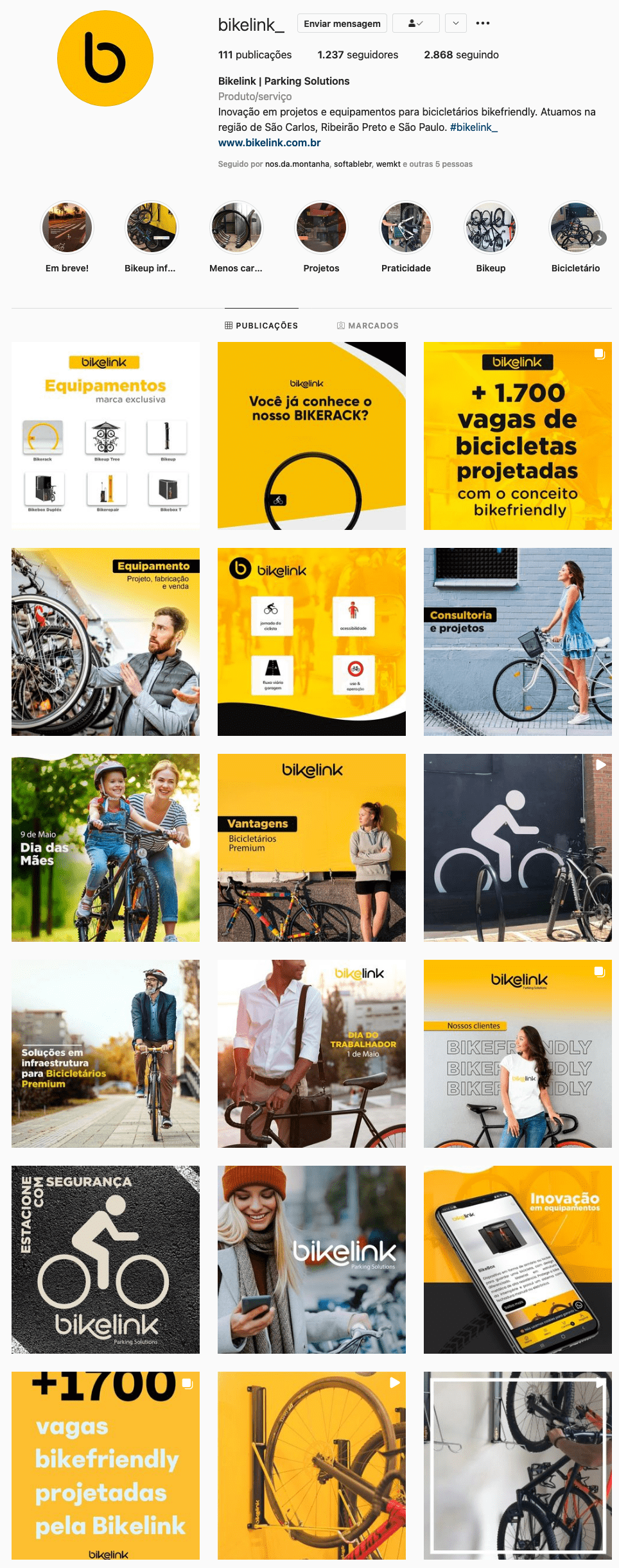 Portfólio social Bikelink