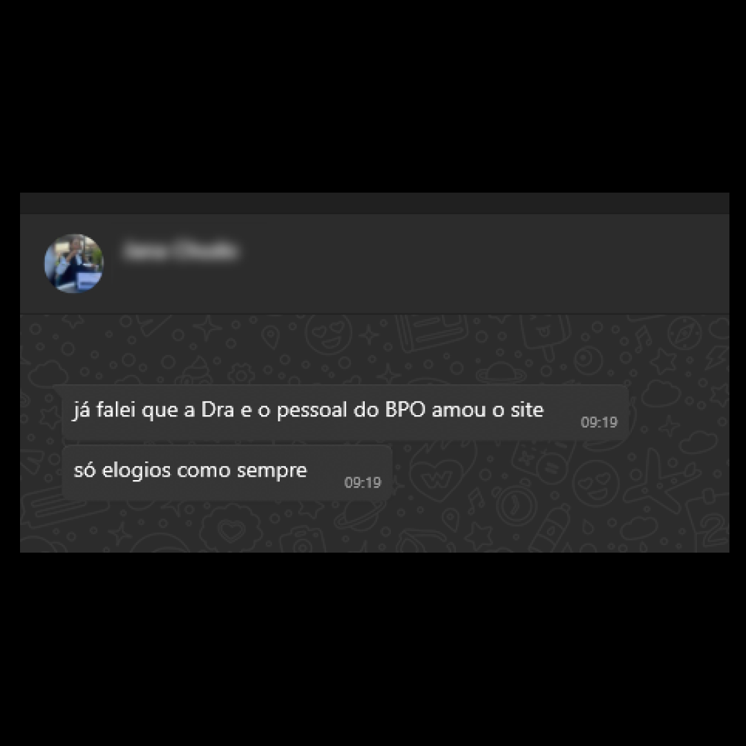 Depoimento de cliente: equipe amou o site